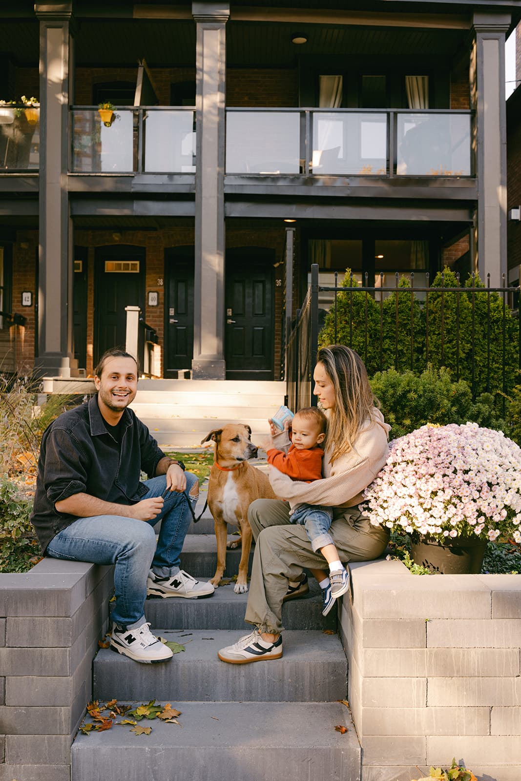 Jesse Karkoukly with his family in The Annex, Toronto